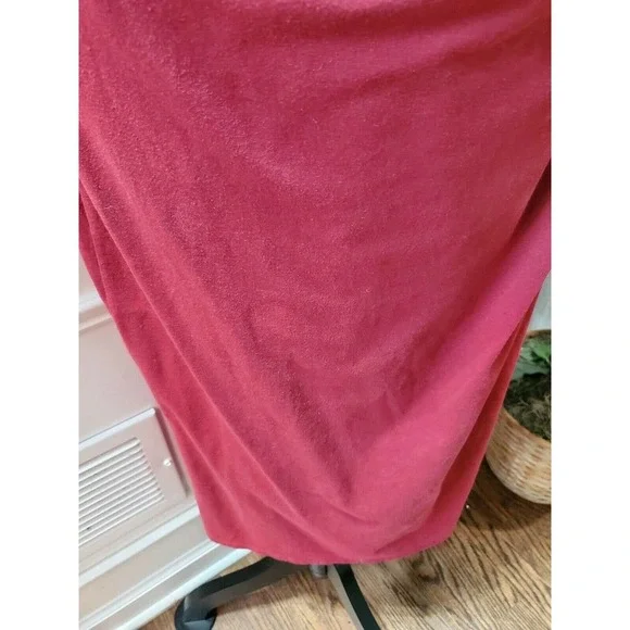 People Tree Women's Red Polyester V-Neck Long Sleeve Knee Length Dress Size 10 - Picture 4 of 12